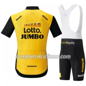 Completo Maglia + Pantaloncino con bretelle 2018 LottoNL-Jumbo N001